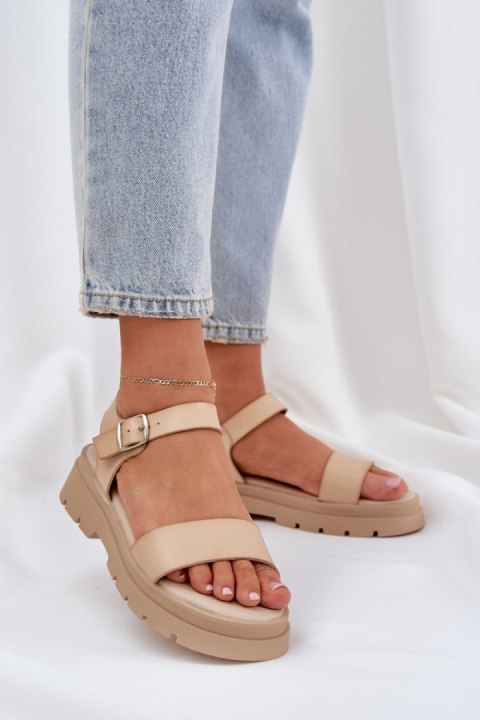 Sandały Model Evaretha Al17 Beige - Step in style Step in style Sandały Model Evaretha Al17 Beige - Step in style Step in style