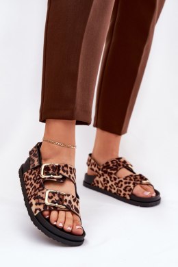 Sandały Model Seladith 3776 Brown Panterka - Step in style Step in style