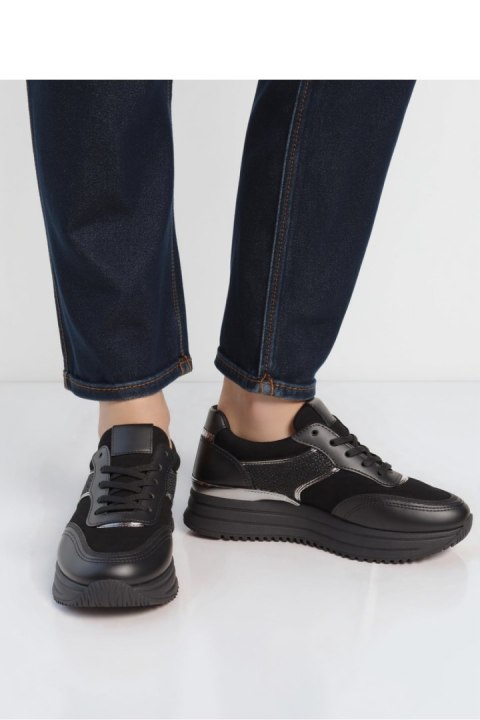 Damskie Sneakersy VELMIA BLACK - Inello Inello Damskie Sneakersy VELMIA BLACK - Inello Inello