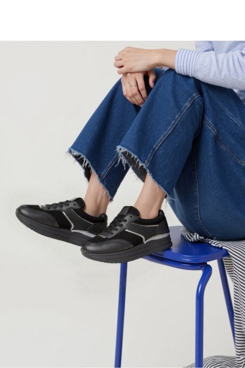 Damskie Sneakersy VELMIA BLACK - Inello Inello Damskie Sneakersy VELMIA BLACK - Inello Inello