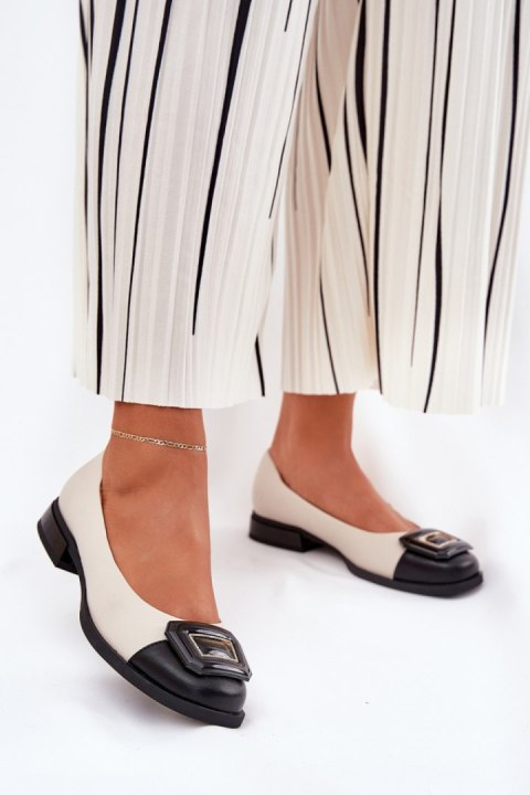 Baleriny Model DA MK51-059 Beige - Step in style Step in style Baleriny Model DA MK51-059 Beige - Step in style Step in style
