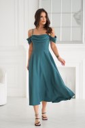 Sukienka Model 325-13 Bottle Green - Bicotone Bicotone Sukienka Model 325-13 Bottle Green - Bicotone Bicotone
