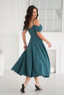 Sukienka Model 325-13 Bottle Green - Bicotone Bicotone Sukienka Model 325-13 Bottle Green - Bicotone Bicotone