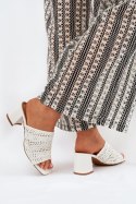 Sandał Klapki Model Ciariloria FY35-6 White - Step in style Step in style