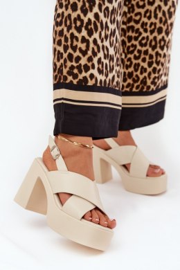 Sandały Model Annavin 218-3 Light Beige - Step in style Step in style