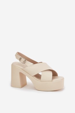 Sandały Model Annavin 218-3 Light Beige - Step in style Step in style