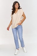 Kamizelka Model S157 Light Beige - Makadamia Makadamia Kamizelka Model S157 Light Beige - Makadamia Makadamia