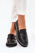 Mokasyny Model Wilamla 100-368 Black Skóra - Step in style Step in style Mokasyny Model Wilamla 100-368 Black Skóra - Step in style Step in style