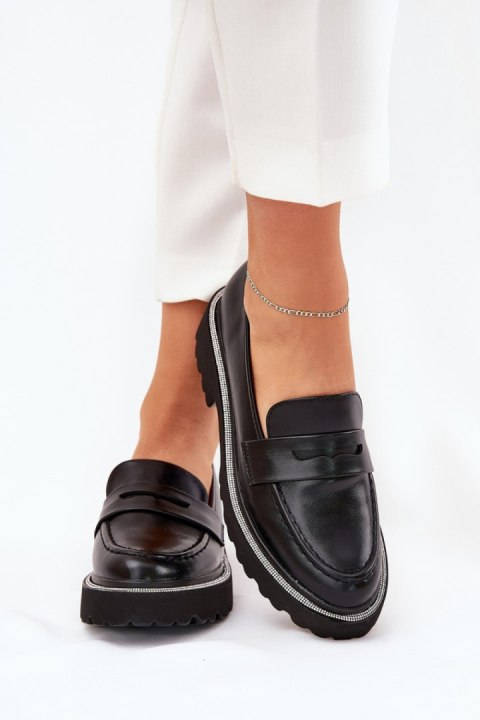 Mokasyny Model Wilamla 100-368 Black Skóra - Step in style Step in style Mokasyny Model Wilamla 100-368 Black Skóra - Step in style Step in style