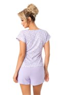 Piżama Damska Model Fiorella Shorts Liliowy - Donna Donna Piżama Damska Model Fiorella Shorts Liliowy - Donna Donna