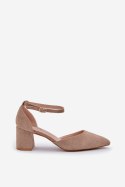 Czółenka Model Promise LL-298 Dark Beige - Step in style Step in style
