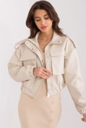 Kurtka Damska Model NM-KR-DA-0937.07 Beige - NM NM Kurtka Damska Model NM-KR-DA-0937.07 Beige - NM NM