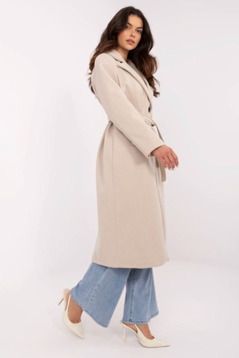 Płaszcz Damski Model MO-PL-1804.00 Beige - Italy Moda Italy Moda Płaszcz Damski Model MO-PL-1804.00 Beige - Italy Moda Italy Moda