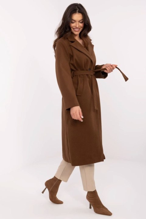 Płaszcz Damski Model MO-PL-1804.00 Brown - Italy Moda Italy Moda Płaszcz Damski Model MO-PL-1804.00 Brown - Italy Moda Italy Moda