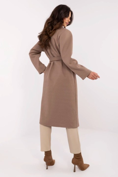 Płaszcz Damski Model MO-PL-1804.00 Dark Beige - Italy Moda Italy Moda Płaszcz Damski Model MO-PL-1804.00 Dark Beige - Italy Moda Italy Moda