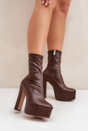 Botki Model Tennira C-243 Dark Brown - Step in style Step in style