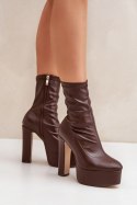 Botki Model Tennira C-243 Dark Brown - Step in style Step in style