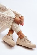 Trampki Model Lee Cooper LCW-24-31-2181 Beige - Step in style Step in style
