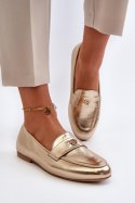 Mokasyny Model Sylvaine 24PB98-6990 Gold - Step in style Step in style Mokasyny Model Sylvaine 24PB98-6990 Gold - Step in style Step in style