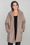 Płaszcz Damski Model M589 Mocca - Figl Figl Płaszcz Damski Model M589 Mocca - Figl Figl