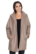 Płaszcz Damski Model M589 Mocca - Figl Figl Płaszcz Damski Model M589 Mocca - Figl Figl