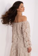 Bluzka Model MI-BZ-88500.79 Beige - Italy Moda Italy Moda Bluzka Model MI-BZ-88500.79 Beige - Italy Moda Italy Moda