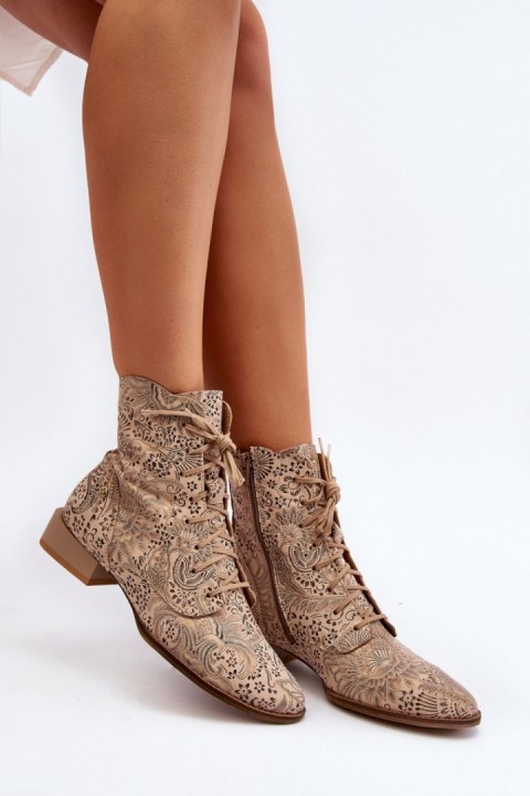 Botki Model Maciejka 06391-04 Beige - Step in style Step in style Botki Model Maciejka 06391-04 Beige - Step in style Step in style