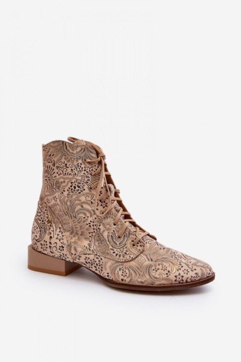 Botki Model Maciejka 06391-04 Beige - Step in style Step in style Botki Model Maciejka 06391-04 Beige - Step in style Step in style