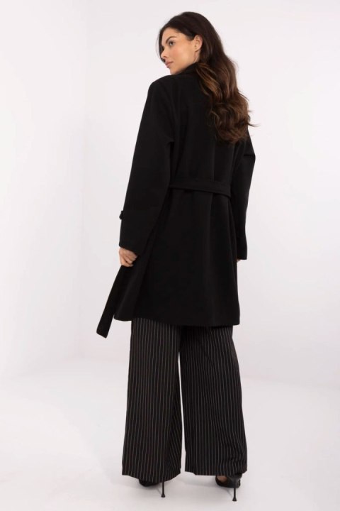 Płaszcz Damski Model MO-PL-5209.87 Black - Italy Moda Italy Moda Płaszcz Damski Model MO-PL-5209.87 Black - Italy Moda Italy Moda