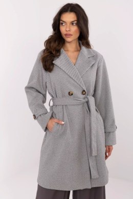 Płaszcz Damski Model MO-PL-5209.87 White/Grey - Italy Moda Italy Moda