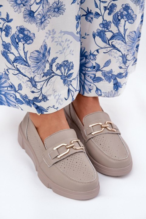 Mokasyny Model Vinceza 88007 Dark Beige - Step in style Step in style Mokasyny Model Vinceza 88007 Dark Beige - Step in style Step in style
