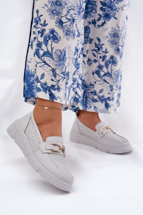 Mokasyny Model Vinceza 88007 Light Grey - Step in style Step in style Mokasyny Model Vinceza 88007 Light Grey - Step in style Step in style