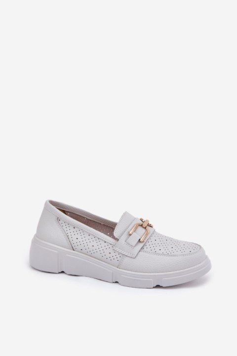Mokasyny Model Vinceza 88007 Light Grey - Step in style Step in style Mokasyny Model Vinceza 88007 Light Grey - Step in style Step in style