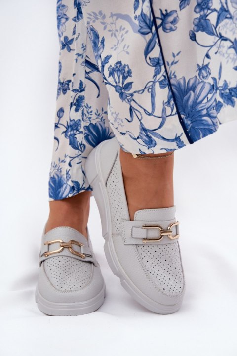Mokasyny Model Vinceza 88007 Light Grey - Step in style Step in style Mokasyny Model Vinceza 88007 Light Grey - Step in style Step in style