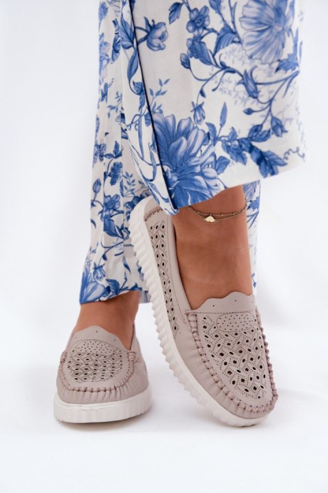 Mokasyny Model Vinceza 88028 Beige - Step in style Step in style Mokasyny Model Vinceza 88028 Beige - Step in style Step in style