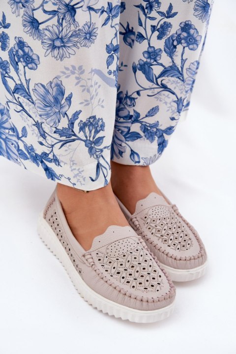 Mokasyny Model Vinceza 88028 Beige - Step in style Step in style Mokasyny Model Vinceza 88028 Beige - Step in style Step in style