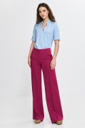 Spodnie wide leg z kantem SD112 Fuksja - Nife Nife Spodnie wide leg z kantem SD112 Fuksja - Nife Nife