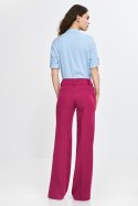 Spodnie wide leg z kantem SD112 Fuksja - Nife Nife Spodnie wide leg z kantem SD112 Fuksja - Nife Nife