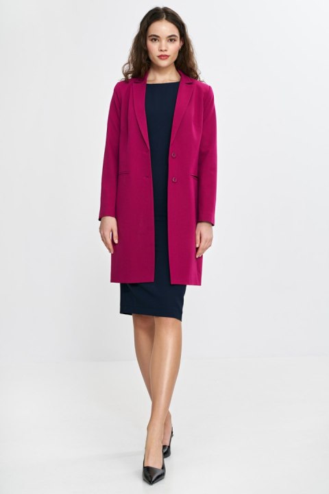 Sukienka z subtelnym dekoltem na plecach S266 Navy - Nife Nife Sukienka z subtelnym dekoltem na plecach S266 Navy - Nife Nife