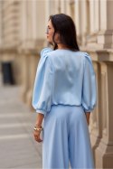 Bluzka Model Giana BLE BLU0178 Błękit - Roco Fashion Roco Fashion