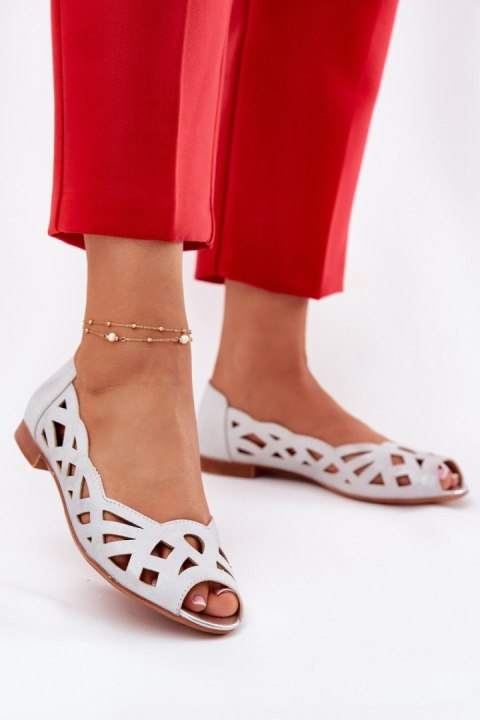 Baleriny Model Calgis ASA136-8 Silver - Step in style Step in style Baleriny Model Calgis ASA136-8 Silver - Step in style Step in style