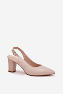 Czółenka Model Sergio Leone SK162 Beige - Step in style Step in style Czółenka Model Sergio Leone SK162 Beige - Step in style Step in style