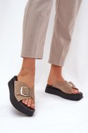 Sandał Klapki Model Zazoo 3019 Beige - Step in style Step in style Sandał Klapki Model Zazoo 3019 Beige - Step in style Step in style