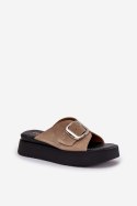 Sandał Klapki Model Zazoo 3019 Beige - Step in style Step in style Sandał Klapki Model Zazoo 3019 Beige - Step in style Step in style