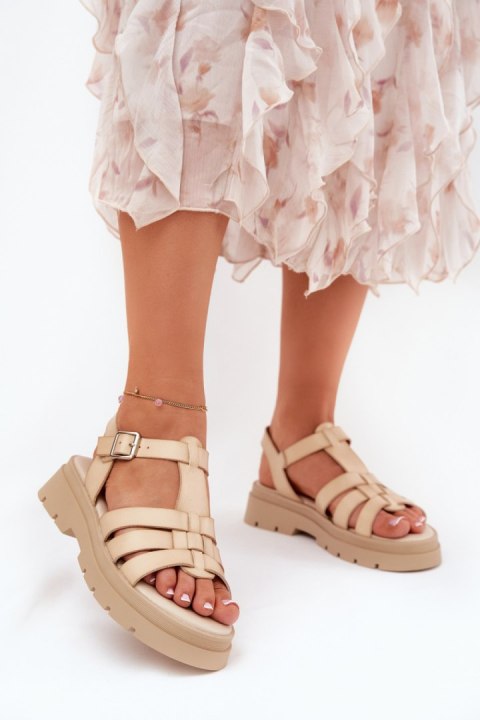 Sandały Model Nendales 5203 Beige - Step in style Step in style