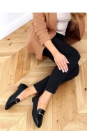 MOKASYNY DAMSKIE CZARNE JL76 BLACK - Inello Inello MOKASYNY DAMSKIE CZARNE JL76 BLACK - Inello Inello