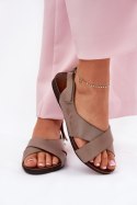 Sandały Model Zazoo 40141 Dark Beige - Step in style Step in style