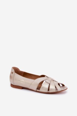 Baleriny Model Maciejka 06908-25/001-1 Złoty Przecierany - Step in style Step in style