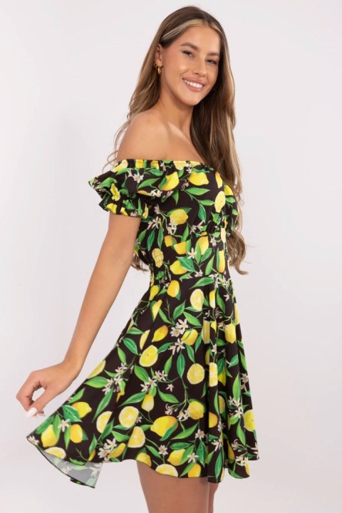 Sukienka Model MI-SK-23797.76 Black/Yellow - Italy Moda Italy Moda Sukienka Model MI-SK-23797.76 Black/Yellow - Italy Moda Italy Moda