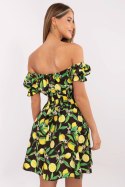 Sukienka Model MI-SK-23797.76 Black/Yellow - Italy Moda Italy Moda Sukienka Model MI-SK-23797.76 Black/Yellow - Italy Moda Italy Moda